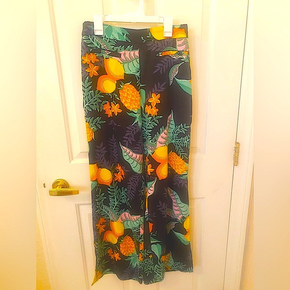 Maeve Tropical Print Wide-Leg Pants - Picture 1 of 7